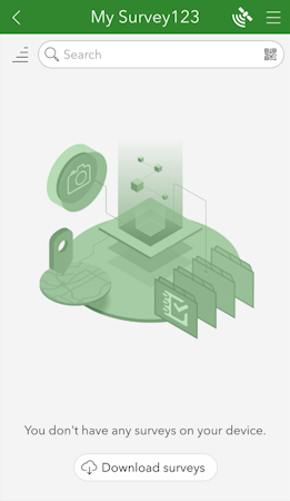 ArcGIS Survey123 Home Screen